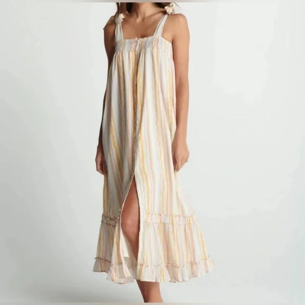 Sunday’s Delilah Dress in Watercolor. Size L - Picture 2 of 6